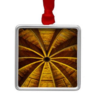 Wooden flower ceiling christmas ornaments