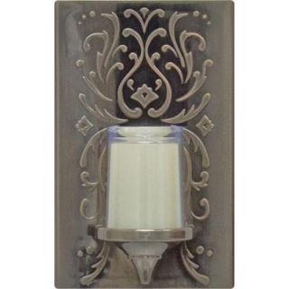 GE Brushed Nickel Candle Lite Automatic 0.28 Watt LED Night Light DISCONTINUED 11243