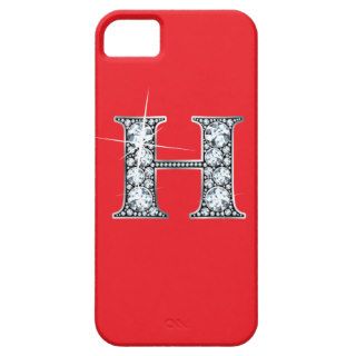"H" Diamond Bling iPhone 5 "Barely There" Case iPhone 5 Cases