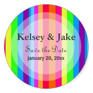 SAVE THE DATE ROUND STICKERS
