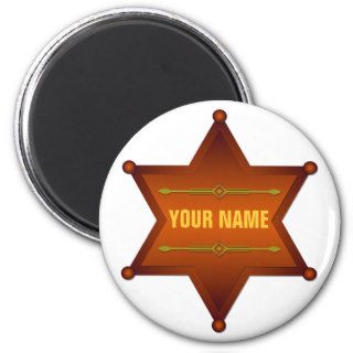 Blank Sheriff / Marshal badge Refrigerator Magnets