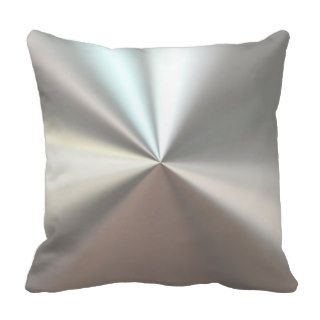 Artistic silver metal pillow