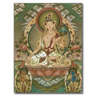 Tara Hindu Buddhist Bodhisattva Buddha Deity Tangk Postcard