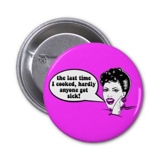 Funny cooking pinback button