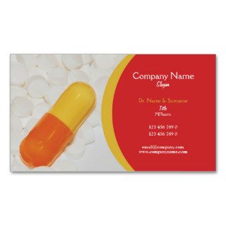 Pharmaceutical tablets medical Practitioner's Business Cards