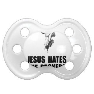 Jesus Hates Packers Baby Pacifier