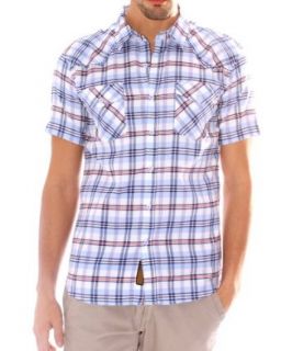 191 Unlimited "April Showers" Short Sleeve Plaid Woven Shirt (XX Large) at  Mens Clothing store Button Down Shirts