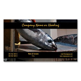 Commercial fishing harbor tuna CUSTOMIZE Business Card Template