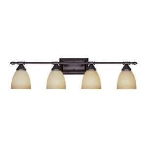 Designers Fountain Branson Collection 4 Light Wall Mounted Oil Rubbed Bronze Vanity HC0568