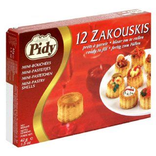 Pidy Zakouskis   Mini Pastry Shells, 12 Count 192 Pieces, (Pack of 16)  Prepared Pastry Shells  Grocery & Gourmet Food