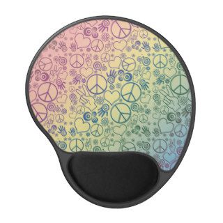 Rainbow Peace Symbol Design Pattern Gel Mouse Pads