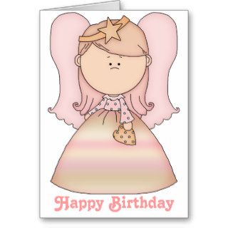 Little Fairy Angel Happy Birthday Card 2b