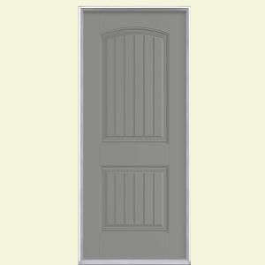 Masonite Cheyenne 2 Panel Painted Smooth Fiberglass Entry Door with No Brickmold 34603