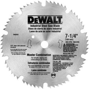 DEWALT 7 1/4 in. 60T Steel Master Combo Saw Blade DW3332