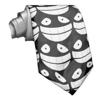 funny monster smile neck ties