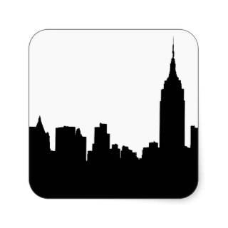 NYC Skyline Silhouette, Empire State Bldg #1 Stickers