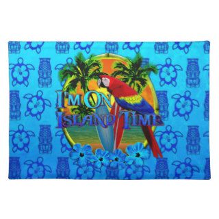 Island Time Sunset And Tikis Place Mats