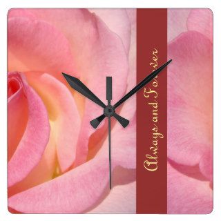 Always and Forever wall clocks Wedding Gifts Rose