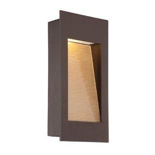 Modern LED Outdoor Wall Light in Bronze Finish   Wall Porch Lights  