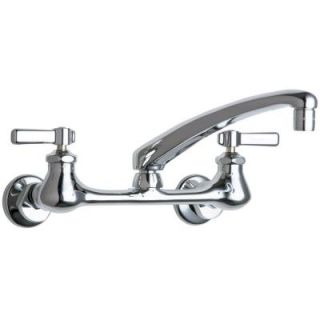 Chicago Faucets 2 Handle Kitchen Faucet in Chrome with 8 in. L Type Swing Spout 540 LDL8ABCP