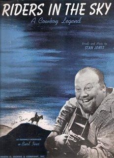 Sheet Music Riders In The Sky Burl Ives 199  Prints  