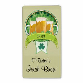 Homebrewed Irish Beer Label