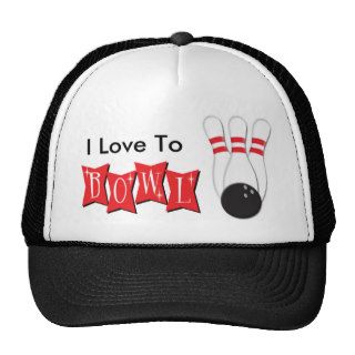 I Love To Bowl Hats