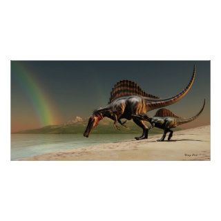 Spinosaurus Rainbow Print