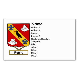 Peters Family Crest Business Card Templates