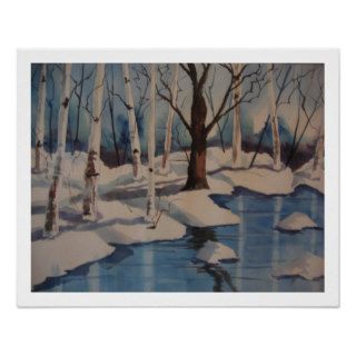 Winter scene print