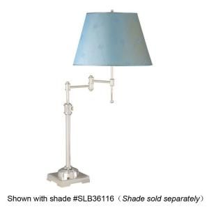 Laura Ashley State Street Swing Arm Table Lamp Shiny Silver TST221