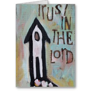 greeting card. trust in the lord