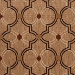 Woven Brown Jackson Indoor/Outdoor Moroccan Lattice Rug (7'10" x 10'8") 7x9   10x14 Rugs