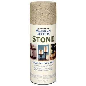 Rust Oleum American Accents 12 oz. Stone Bleached Stone Textured Finish Spray Paint 7990830
