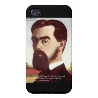 Samuel Butler "Life/Music" Wisdom Quote Gifts Cases For iPhone 4