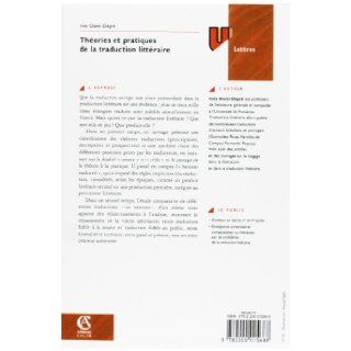 Thories et pratiques de la traduction littraire Oseki Depre 9782200015688 Books
