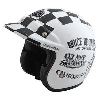 Troy Lee Designs On Any Sunday LE Open Face Helmet   Small/White Automotive