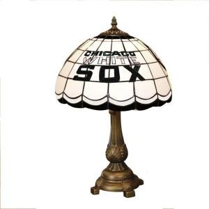 The Memory Company MLB Chicago White Sox Stained Glass Tiffany Table Lamp MLB CWS 500