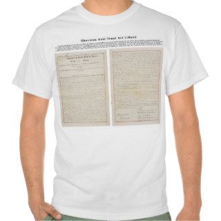 The Sherman Antitrust Act July 2 1890 Tshirts