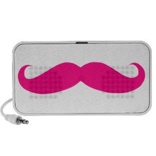 Hot Pink Mustache Templates Notebook Speakers