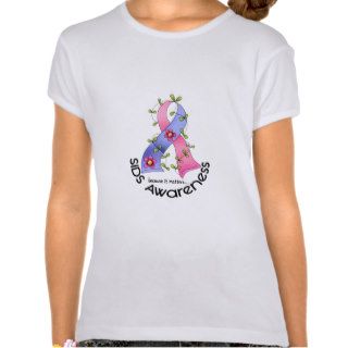 Flower Ribbon SIDS AWARENESS T Shirts & Gifts