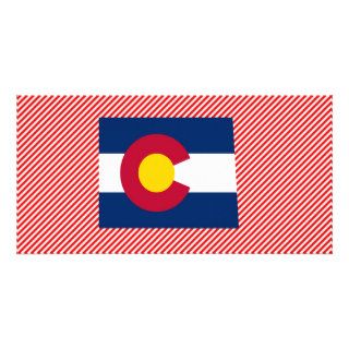 Colorado Flag Map Personalized Photo Card