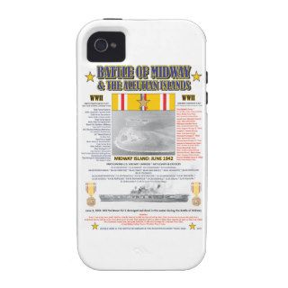 THE BATTLE OF MIDWAY & ALEUTIAN ISLAND WW II Case Mate iPhone 4 CASES