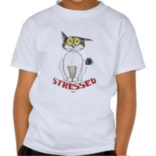 Stressed Out Cat Lucy Tee Shirt