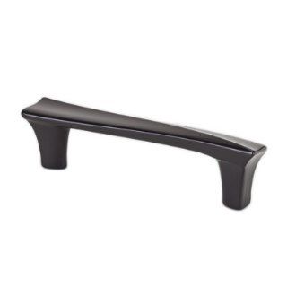 Berenson 9439 1055 96mm ctr Pull Fluidic Black   Cabinet And Furniture Pulls  