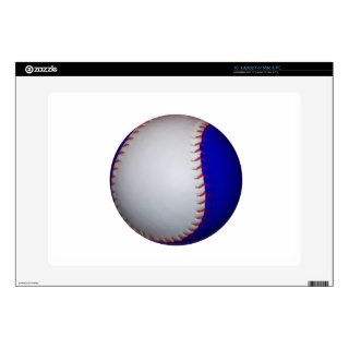White and Blue Baseball / Softball 15" Laptop Decals
