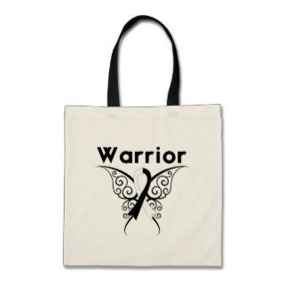 Carcinoid Cancer Warrior Tribal Butterfly Canvas Bag