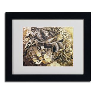 Umberto Boccioni 'The Charge of the Lancers' Framed Matted Art Trademark Fine Art Canvas