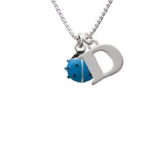 Mini Hot Blue Ladybug Initial D Charm Necklace Delight Jewelry Jewelry
