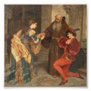 Romeo and Juliet with Friar Lawrence Print